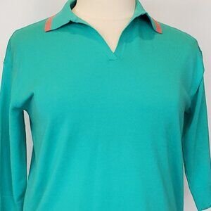 Lands End Green Pullover Knit top MP